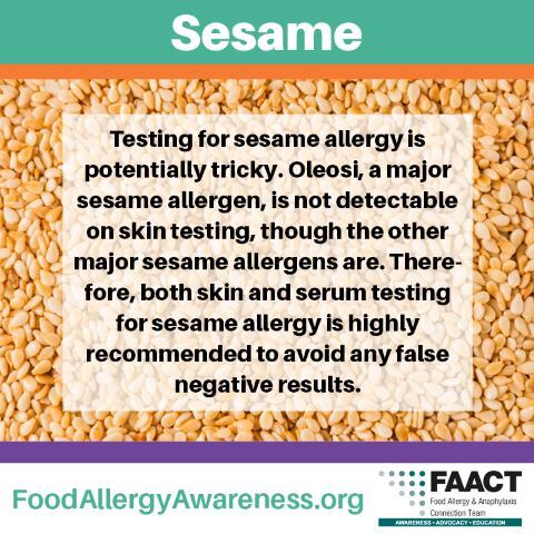 Sesame Allergen Information